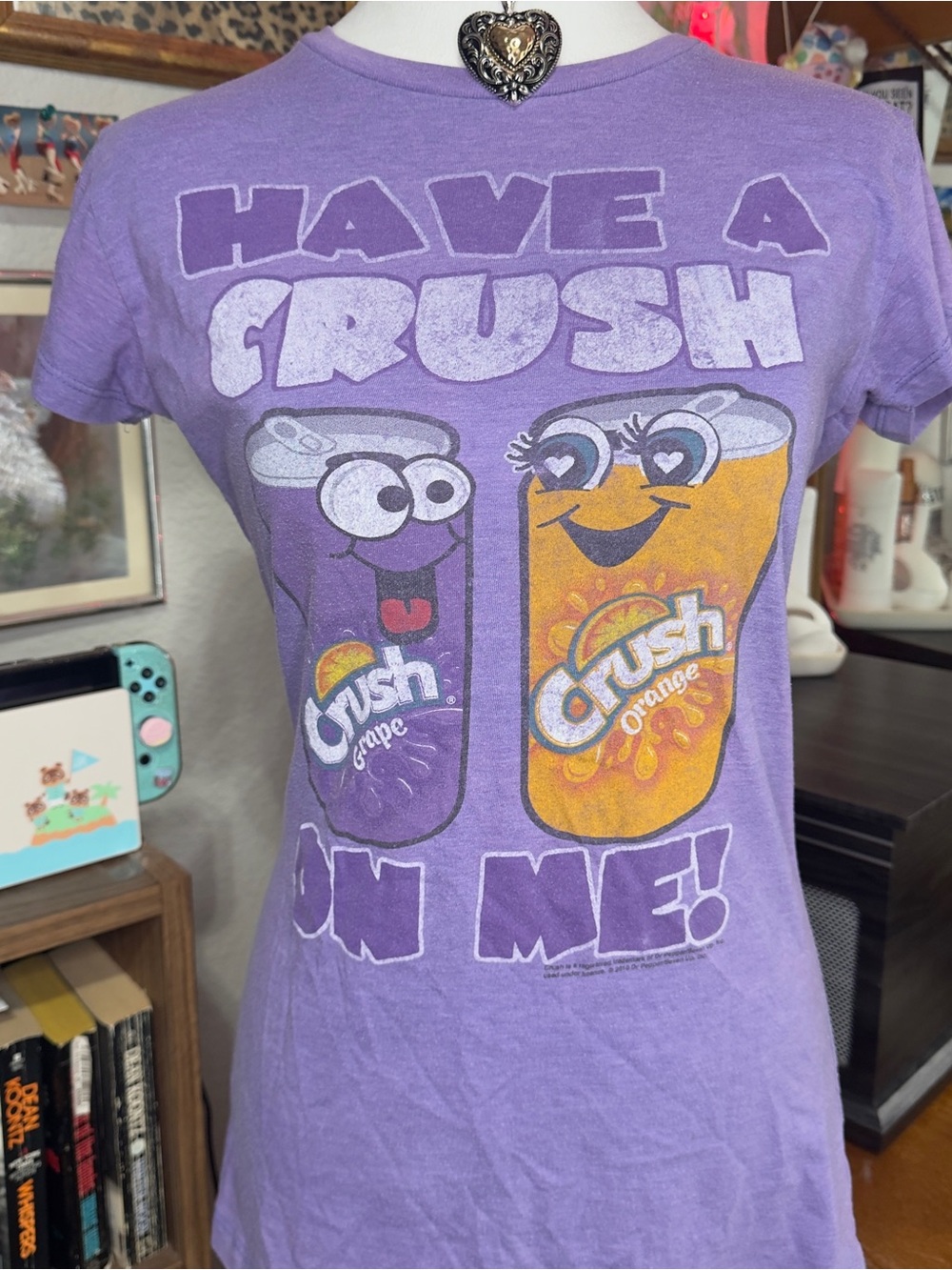 Y2K Have a Crush On Me! Purple Graphic Tee - Picture 7 of 9